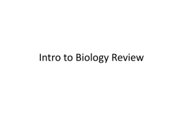 Intro to Biology Review - Glasgow Independent Schools