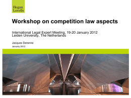 Workshop on Competition law aspects