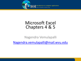 Microsoft Excel Chapter 5