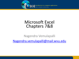 Microsoft Excel Chapter 5