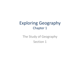 Exploring Geography Chapter 1