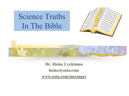 Is The Bible Reliable Scientifically?