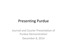 Presenting Purdue