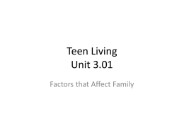 Teen Living Unit 3.01 - Cabarrus County Schools