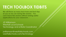 Tech Toolbox Tidbits - Westfall Local Schools Home