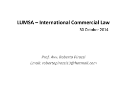 LUMSA – International Commercial Law