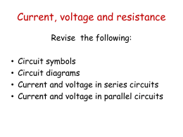Current, voltage and resistance