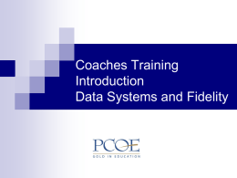 Coaches Training: Tier II and III
