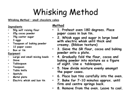 Whisking Method - the Redhill Academy