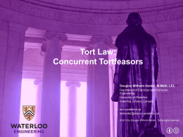 Tort Law: Concurrent Tortfeasors