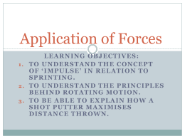 Application of Forces