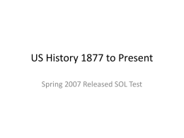 US History 1877 to Present