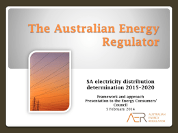 The Australian Energy Regulation