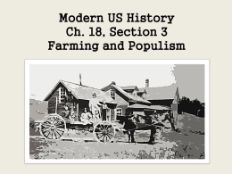 Modern US History Ch. 18, Section 3 Wars for the West