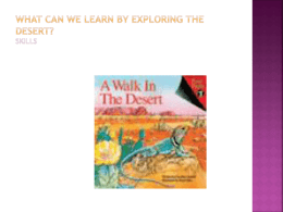 What can we learn by exploring the desert? Vocabulary Words