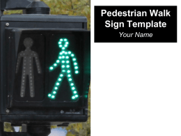 Pedestrian walk sign PowerPoint Template