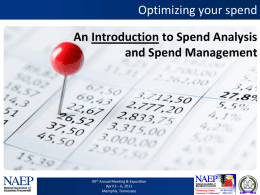 Spend Analysis and Spend Management