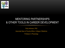 Mentoring Partnerships & Other Tools in Career Development