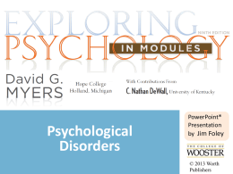 Psychological Disorders - Community College of Rhode Island