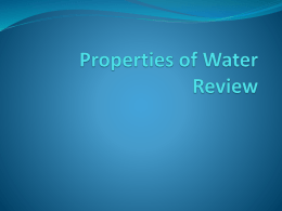 Properties of Water Review