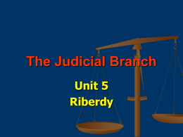 The Judicial Branch - Laurens County Schools