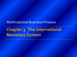 Chapter 3 The International Monetary System
