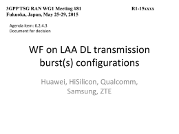 WF on LAA frame structure