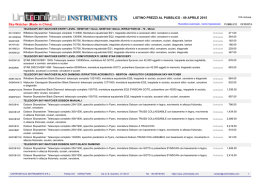 LISTINO PREZZI AL PUBBLICO - 31 MARZO 2015