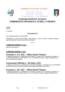 Il comunicato LND