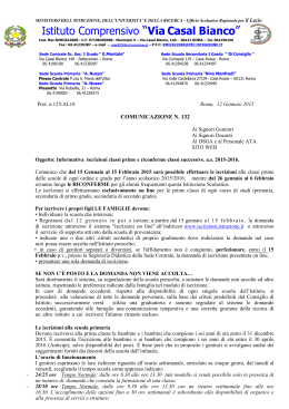 leggi tutto - Istituto Comprensivo "Via Casal Bianco"
