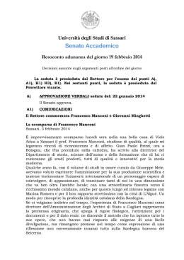 Senato Accademico del 19 febbraio 2014