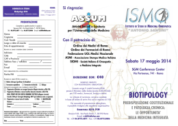 Biotipology 2014 - Società Italiana di Omeopatia e Medicina Integrata