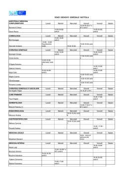 tabella riassuntiva libera professione Zona Valdichiana