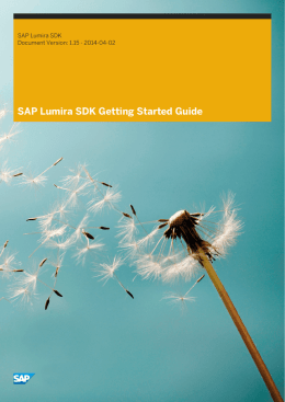 SAP Lumira SDK Getting Started Guide