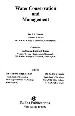 Water conservation and management : [papers presented at the
