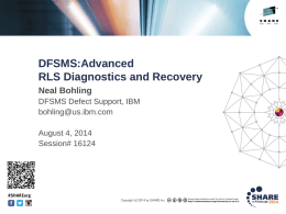 Slides for VSAM RLS Diagnosis