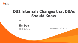 DB2 Internals Changes that DBAs Should Know