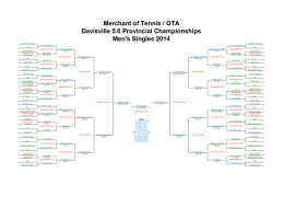 Merchant of Tennis / OTA Davisville 5.0 Provincial Championships