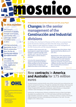 Changes in the senior management of the Construcción and