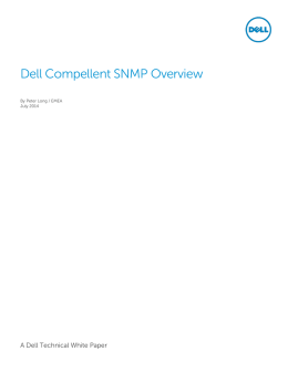 Dell Compellent SNMP Overview