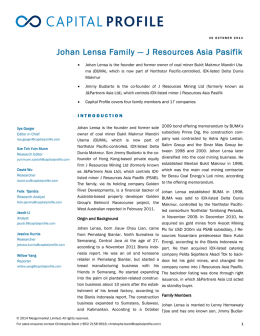 Capital Profile_Johan Lensa Family