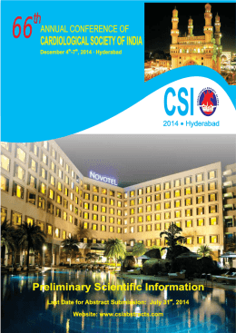 First Scientific brochure - 66 Annual Conference of CSI -2014