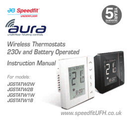 JG Aura Wireless Thermostats 230v and Battery Manual