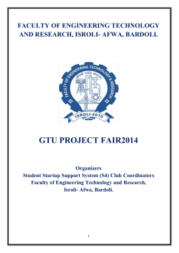 GTU PROJECT FA GTU PROJECT FAIR2014 CT FAIR2014