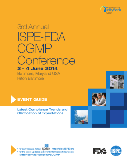 ISPE-FDA CGMP Conference