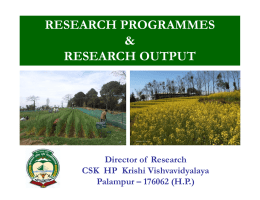 crop - CSK Himachal Pradesh Agricultural University
