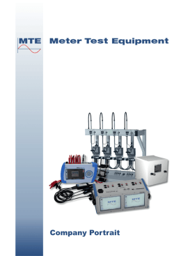 english - MTE - Meter Test Equipment