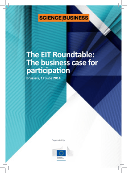 The EIT Roundtable: The business case for