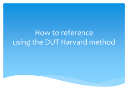 How to reference using the DUT Harvard method - lgdata.s3