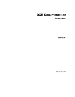 DXR Documentation
